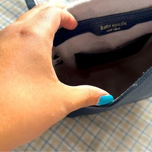 Beautiful navy blue bag! Just a little too big for me.